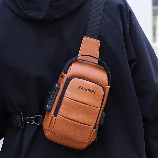 2025 Motorcycle Bag Single Shoulder Crossbody Chest Bag Men's Mobile Phone Bag Certificate Bag USB Anti-theft