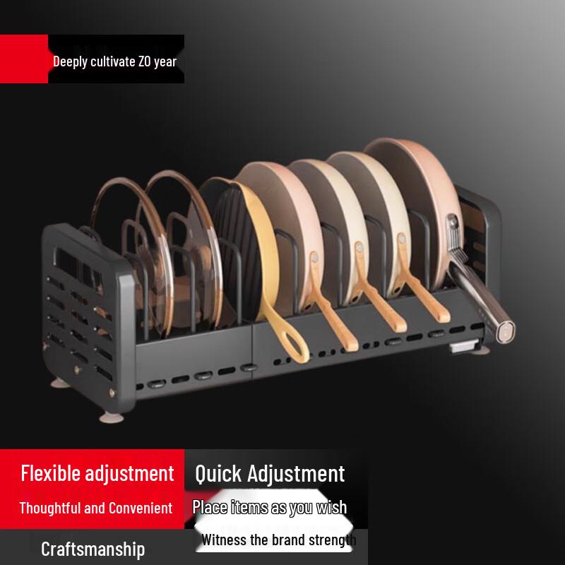 

Retractable 2-Tier Kitchen Pot Rack