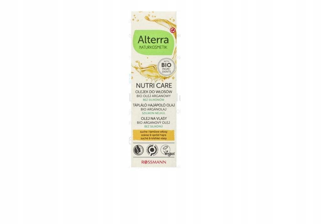 Alterra Nutri Care Hair Oil, Argan Oil, Dry And Brittle Hair