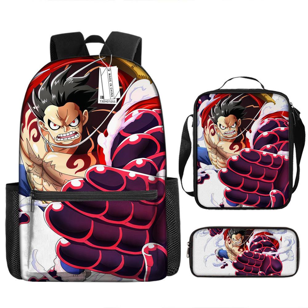 Popular Animation Backpack Student Schoolbag Boys Messenger Bag Girls Pencil Case