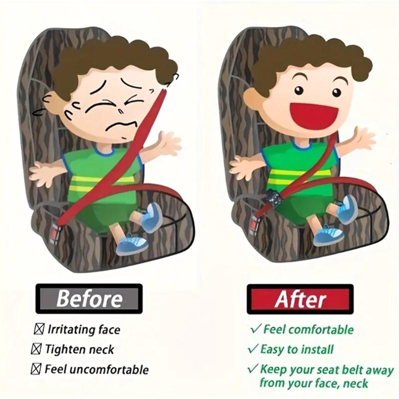 Car Seat Belt Adjuster Black Pu Leather Seat Belt Limiter Fixed Clip Anti-Stretching Neck Belly Car Interior Accessories