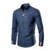 Men's Long-Sleeve Shirt With Colorful Stripes Casual Business Wear