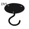 Flower Basket Hanger 1 Set Wall Mount Hook Anti-rust Sturdy Strong Load-bearing Non-falling Hanging Things Ceiling Wrought Iron for Home
