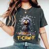 FCAWF Funny Shocked Bird Shirt Sarcastic Animal Humor Tee Summer Unisexs and Womens Loose and Breathable Tshirt Top
