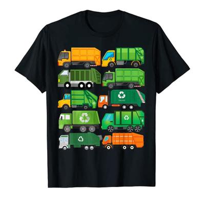 Müllwagen Recyclingtag Müll Abfalltrennung Geburtstags-T-Shirt Ästhetische Kleidung Grafik-T-Shirt Oberteile für Kinder Erwachsene Geschenke