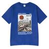 T-shirt Illustrazione Treno Espresso Shinkansen Stile Giapponese Retro Poster Vintage Ferroviario T-shirt Estiva Cotone Casual Tshirt