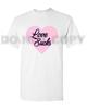 T-Shirt 100% Baumwolle Weiß Neuheit Liebe sucks Herz Retro Rock N Roll