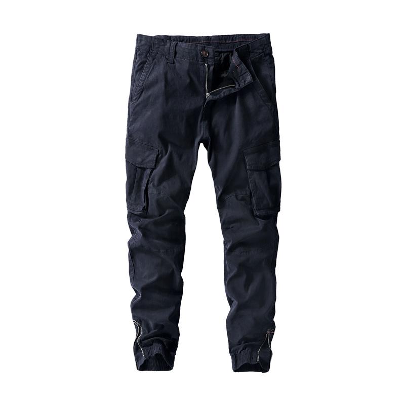 Casual Pants Thickened Multi -Pocket Overalls Cotton Trousers Men 'S