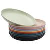 New Eco-Friendly Biodegradable Unbreakable Dinner Plates Set Saucer Plastic For Picnic Dishes Wheat Straw Restaurant Specialty