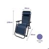 Folding Chair - MARBUENO - 90 X 108 X 66 Cm - Foldable - Blue - Outdoor