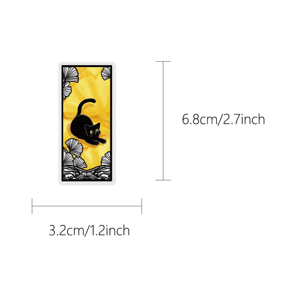 10/30/50pcs Cartoon Dark Gothic Black Cat Stickers Aesthetic Transparent PET Decals Phone Suitcase Laptop Funny Graffiti Sticker