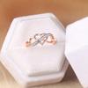 Romantic Infinity Heart Love Rings For Women Wedding Engagement Couple Rings Crystal Zircon Accessories Fashion Jewelry DZR026