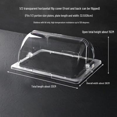 Plastic Flip Lid Food Tray Dust Cover