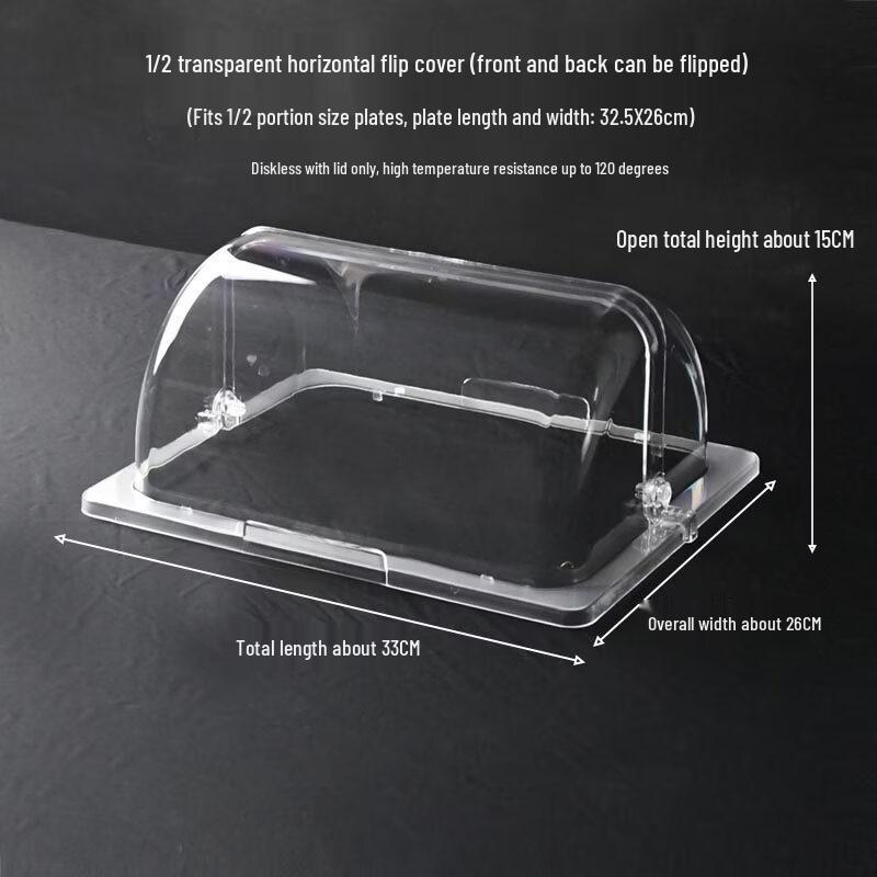 Plastic Flip Lid Food Tray Dust Cover