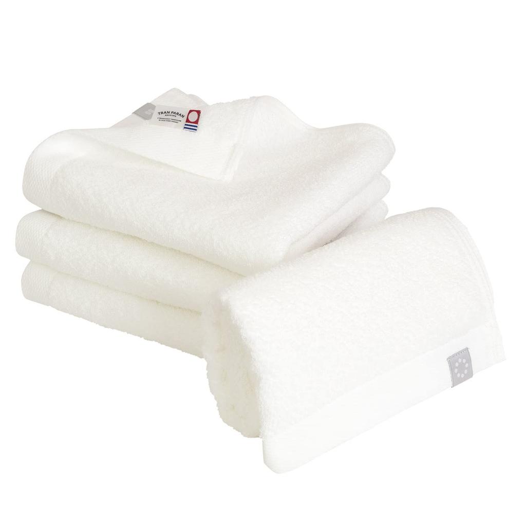 Transparan Seasonal Imabari Towel Certified Face Set of Made In Smooth Towels, Towels, 4, Oriori, Japan, Quick-Drying, 100% Cotton, (Spring/Summer