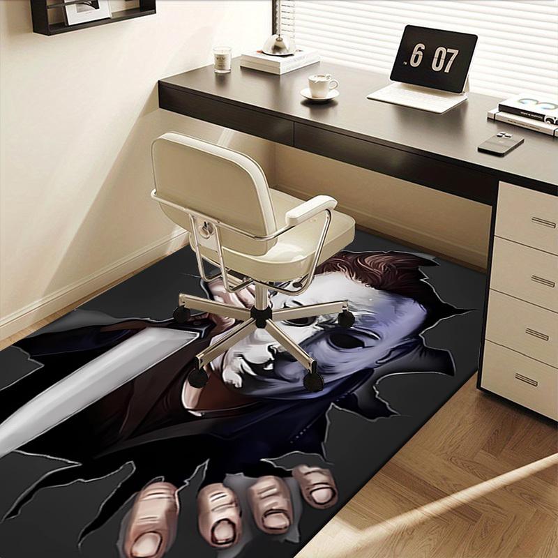 Office Carpet - Movie Horror Theme - Michael Myers Mask and Knife - Perfect Protection for Sofas and Chairs, Perfect Protection for Sofas an