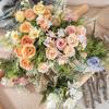 Elegant Simulation Rose Bouquet Real Touch Fake Flower  Living Room Desktop