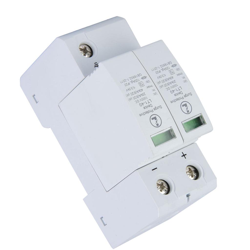 2P 40KA Surge Protective Device DC Photovoltaic Lightning Tele Protector Low Voltage Arrester 1000V