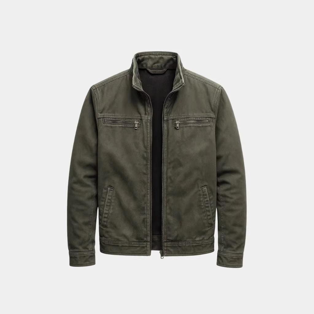 Spring Jacket Men s Tooling Jacket Casual Cardigan Loose Sports Men s Clothing XS зелёный