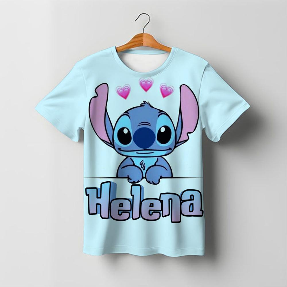 Camiseta Kawaii de Stitch para Niña Ropa de Niña Ropa para Niños Pequeños Camisetas para Niños 2026 Verano Manga Corta Camisetas de Dibujos Animados para Niños Niños