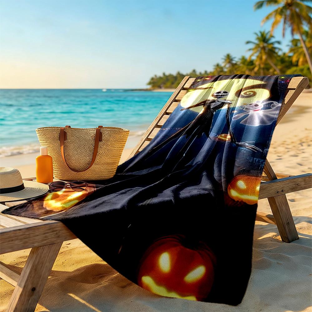 Halloween Beach Towel Soft Durable Quick-Dry Comfortable Lightweight