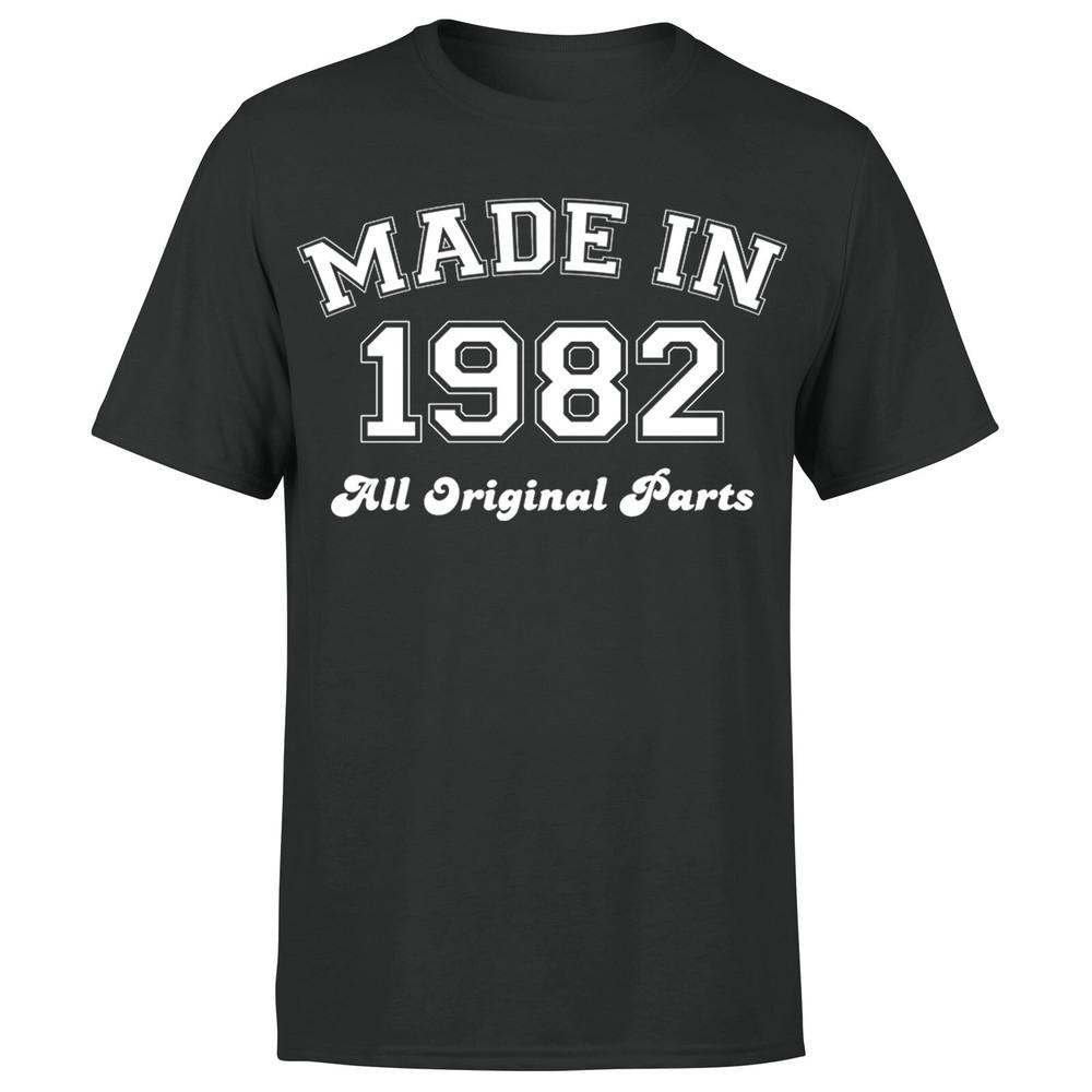 Made in 1982 All Original Parts TShirt 43rd Birthday Unisexs Gift Ideas