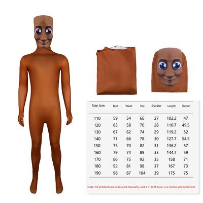 Non-Toxic Tung Tung Tung Sahur Adult Cosplay For Children Cartoon Jumpsuit Bodysuit Halloween Carnival Party Costume