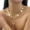 Vintage Portrait Queen Coin Pendant Necklaces for Women Girl Fashion Multi Layer Link Chain Necklaces Friendship Jewelry Gifts