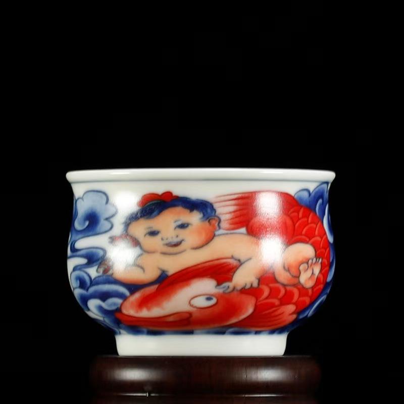 Čína estetická keramika porcelán neobvyklé šálky krásné ručně vyráběné pro kung fu Květinový tieguanyin oolong čaj