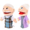 2 Pcs Grandpa Grandma Hand Puppets Creative Educational Telling Puppet Decorative Figure Toy Lifelike Children Hand Toy