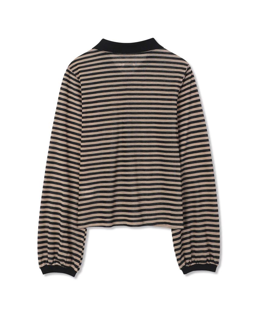Michikoleondeonkosino Deep Button Collar Neck Top Camel Beige