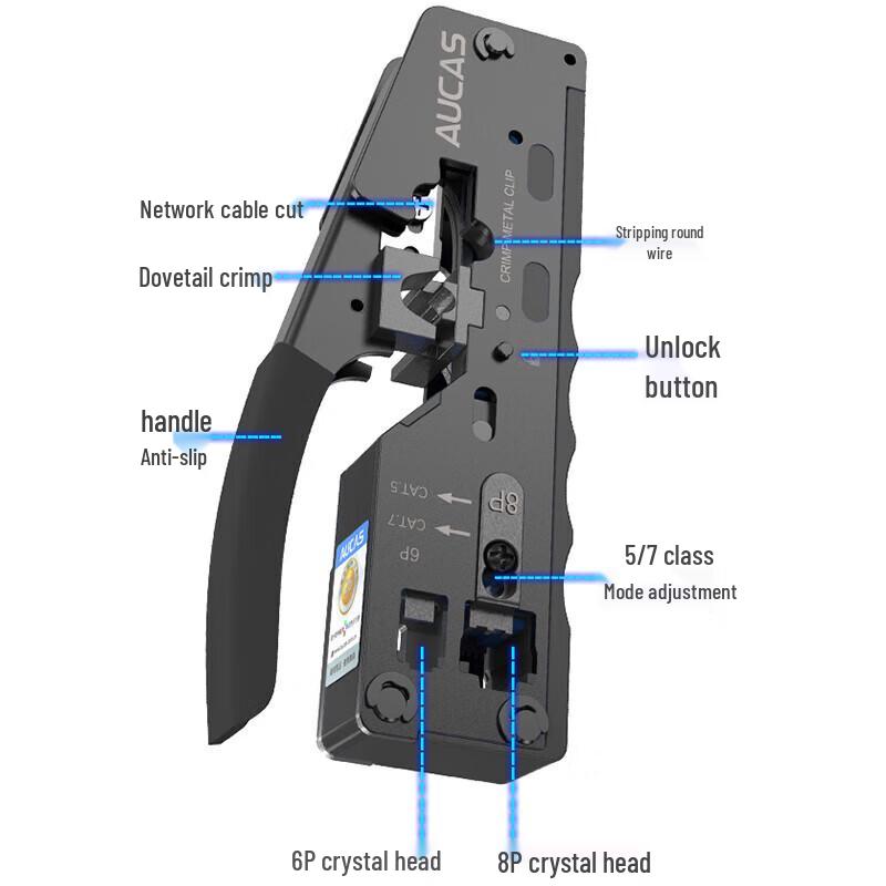 AUCAS Professional Multi-function Network Cable Crimper