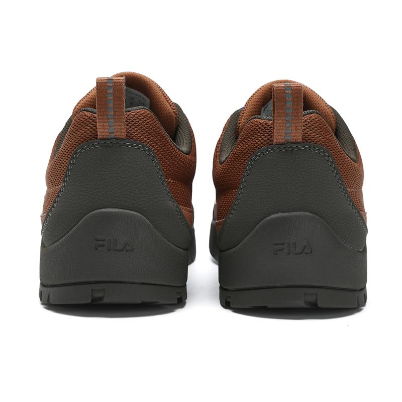 FILA CAMLIFE Mountain Shoes Fashion Daily Outdoor Wear Durable Breathable Low-Top Skate Shoes Men sneaker Brown White F12M522144FBS