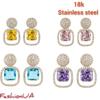 Сережки Xuping Позолота 18K пусети "Інкрустація цирконієм з фіанітами"