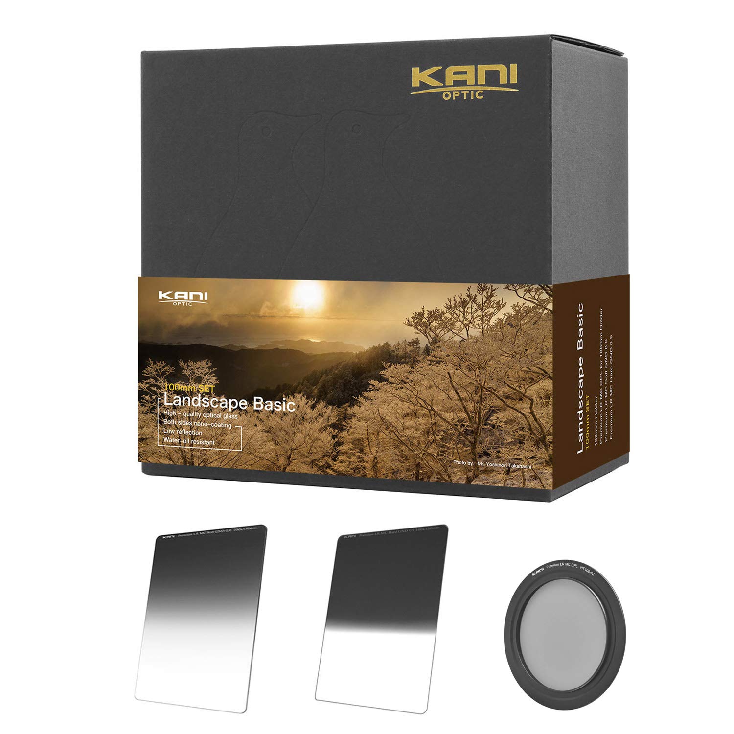 

KANI 100mm width HT100 III Landscape basic set Square filter set Adapter ring CPL included Adapter ring included Up to 3 square filters compatible