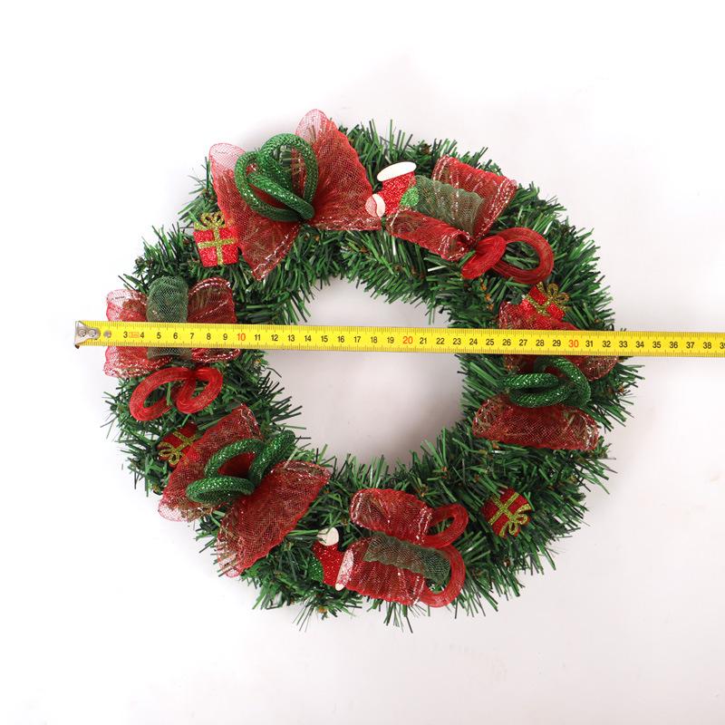 Hong Yu Green PVC Mesh Christmas Wreath for Door and Window Decoration