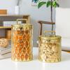 Gold-plated Food Storage Jar Acrylic Storage Box Decorative Jar Sealed Jar  Home Decor