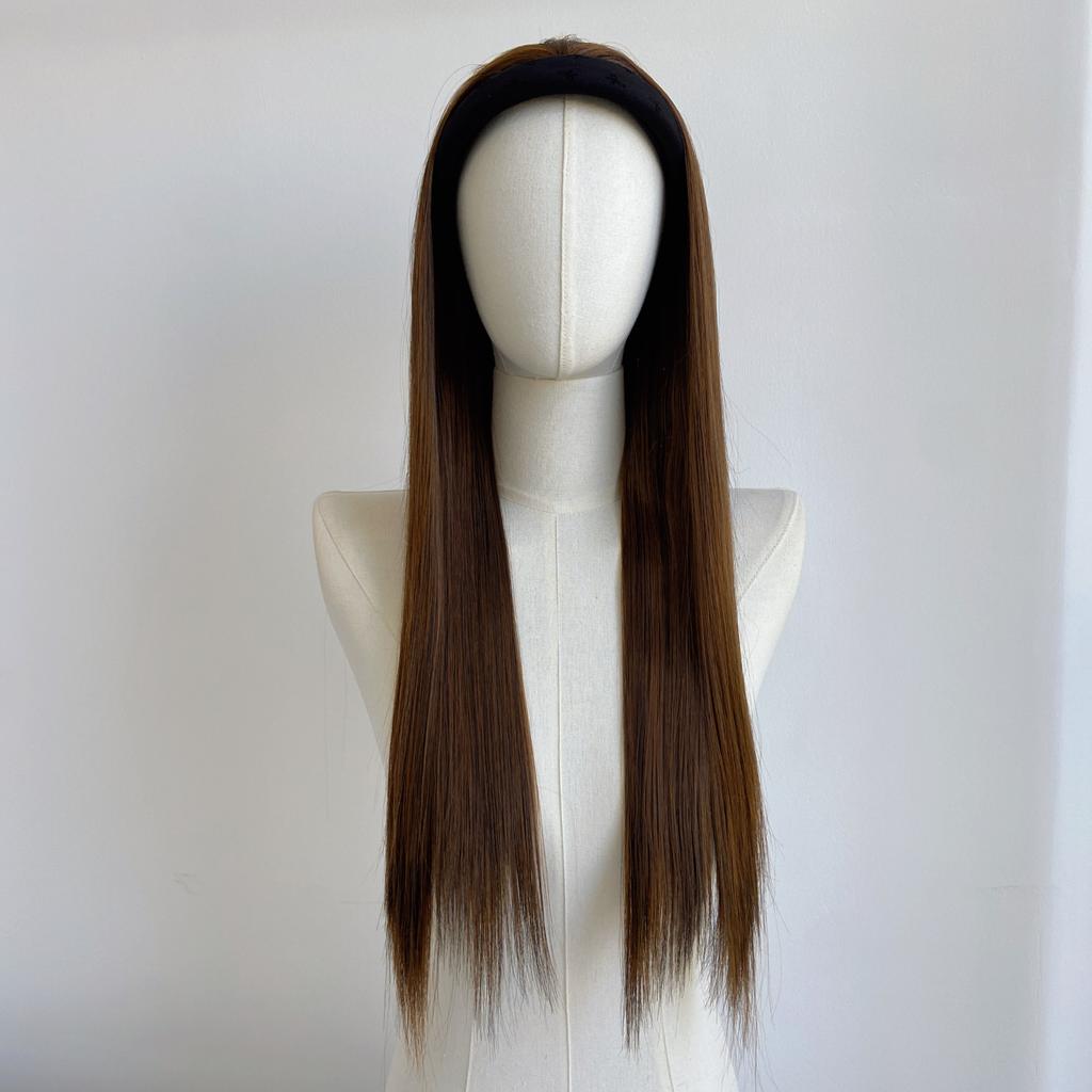 Wig Fashion European American Women's Fluffy Simulated Hair Hoop Long Straight Stable