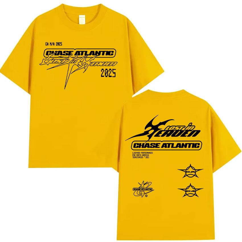 Chase Atlantic Lost In Europe and UK Tour 2025 T Shirts Men's Hip Hop Rock Band Clothing T-shirt Man 100% Cotton Oversized Tees