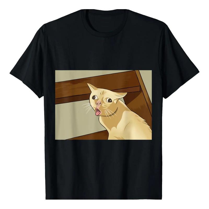 Divertida Camiseta Con Memes De Gato Amordazando S