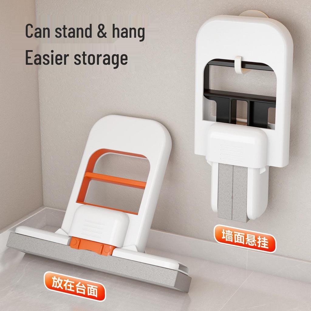 Compact Absorbent Hand-Free Mini Mop for Household and Bathroom Cleaning