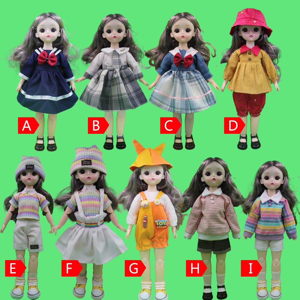 Kleidung für Puppen 30cm mit Hut für 1/6 12 Zoll BJD Puppenkleidung Schuluniform Damenkleid Cosplay Mädchen Sommer Shorts Röcke