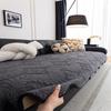 Vintage High-end Straight Sofa Cushion Autumn and Winter Plush Leather Sofa Special Cushion Fixed Anti-slip Cover Cover Cloth