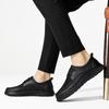 Men's Leather Shoes Lace Up Oxfords Spring Autumn New Comfortable Breathable Unique Simple Casual Men's Black Office Shoes