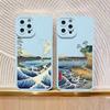 Ukiyoe Sea Wave Water Splash Phone Case For iPhone 14 13 12 11 Pro Max 14 Plus X XS XR 7 8 Plus SE 2020 Soft Silicone Back Cover