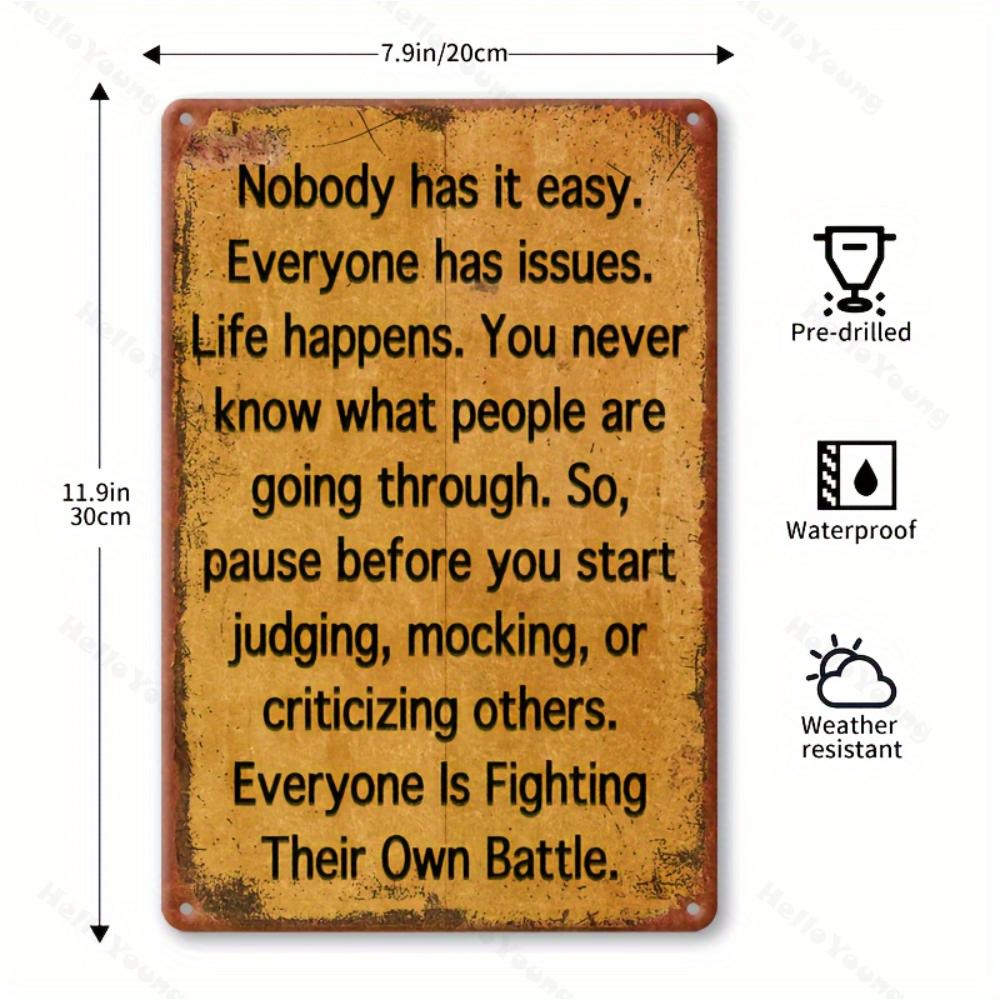 

Vintage Sarcastic Aluminum Metal Sign No One Will Live Easily Funny Wall Decor for Porch Bar Club Farm Garden Holiday Gift 20x30cm белый