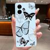 Phone Case For Honor Play 10 4G Butterfly Bow Protective Casing For Honor Play10 4G Transparent Soft Silicone TPU Cover