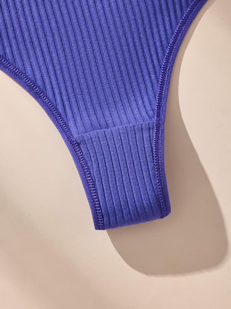 7 Stück Damen Strings Slips Baumwolle Gestreift Unterwäsche Sexy Unterhosen Einfarbiges Höschen Weiche G-Strings Damen Dessous Übergröße XS-XL