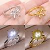 Pack of 4 Unique Claw Prong Style Rings Setting Durable Rings Blank Support Tray