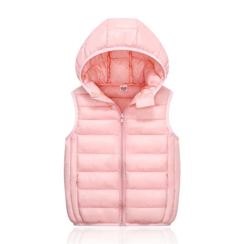 Leichte Kinder Daunenweste mit Kapuze, Herbst/Winter Oberbekleidung für Jungen und Mädchen
